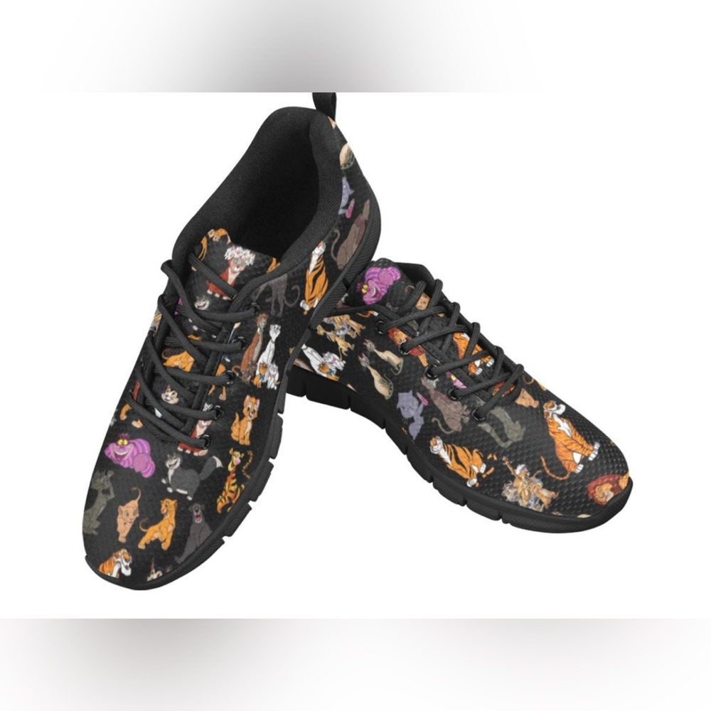 NWT Disney Cats AOP lightweight black women’s sneakers size 11